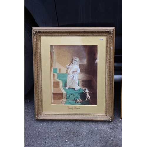 140 - QUANTITY OF GILT FRAMED PICTURES  x6
67 X 55CM