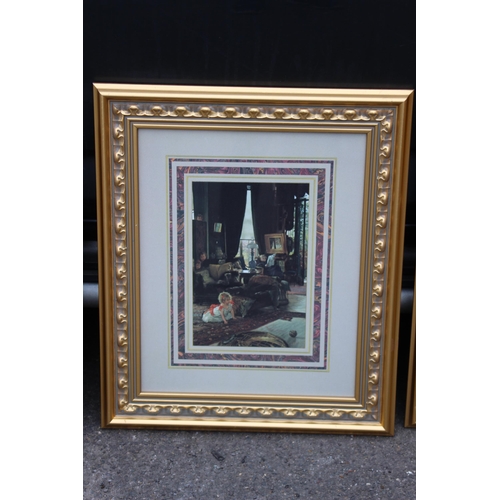 140 - QUANTITY OF GILT FRAMED PICTURES  x6
67 X 55CM