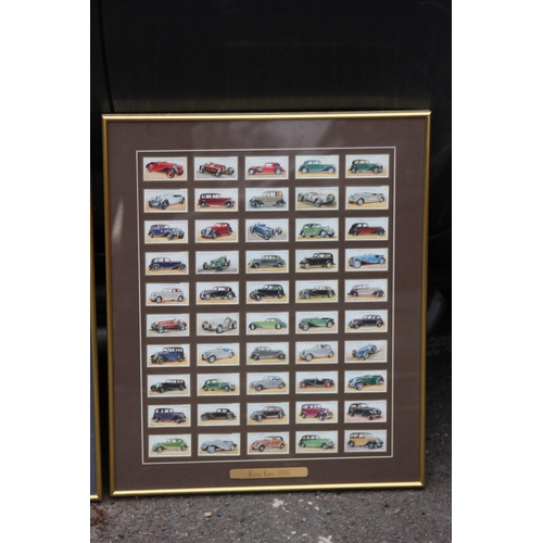 141 - 2 X FRAMED VINTAGE CIGARETTE CARD PICTURES 
62 X 50CM