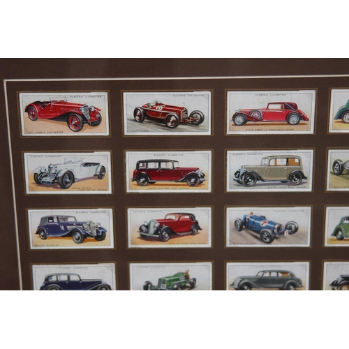 141 - 2 X FRAMED VINTAGE CIGARETTE CARD PICTURES 
62 X 50CM