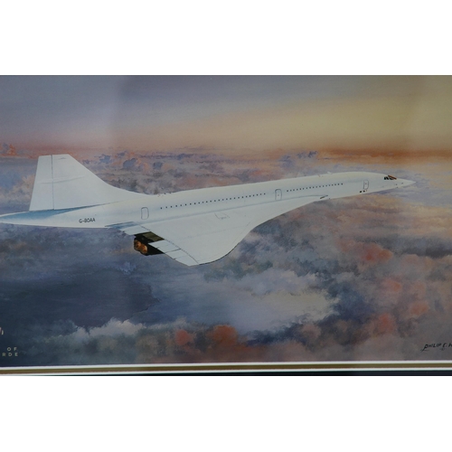 151 - 50TH ANNIVERSARY OF CONCORDE PICTURE SIGNED PHILIP E. WEST 
50 X 50CM