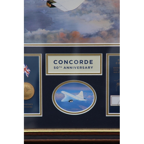 151 - 50TH ANNIVERSARY OF CONCORDE PICTURE SIGNED PHILIP E. WEST 
50 X 50CM