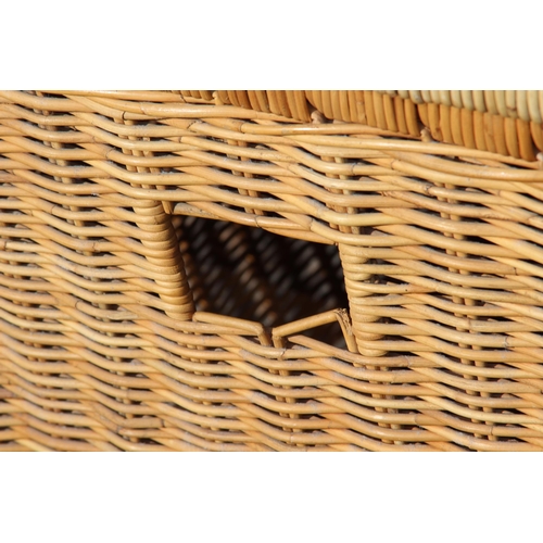 127 - LARGE WICKER STORAGE TRUNK 
70 X 58 X 58CM