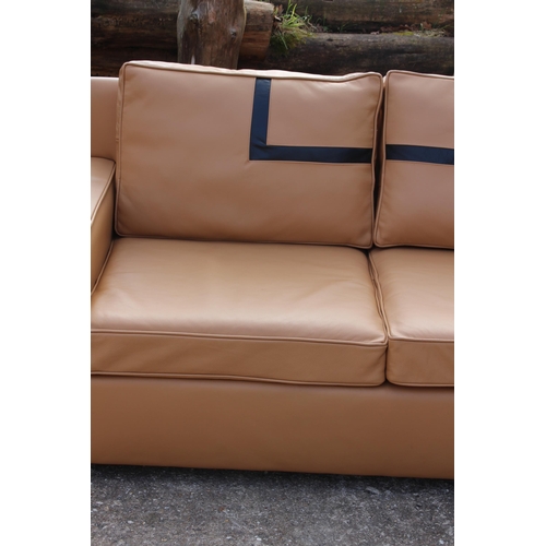 34 - HANDMADE LEATHER TWO SEATER SOFA 
160 X 87 X 88CM