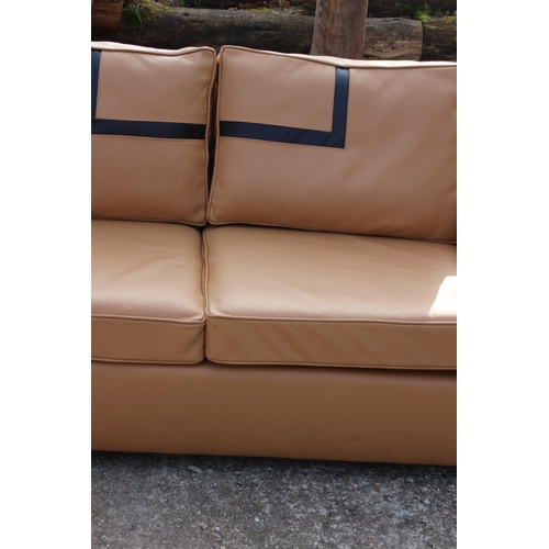 34 - HANDMADE LEATHER TWO SEATER SOFA 
160 X 87 X 88CM