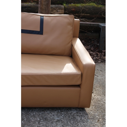 34 - HANDMADE LEATHER TWO SEATER SOFA 
160 X 87 X 88CM