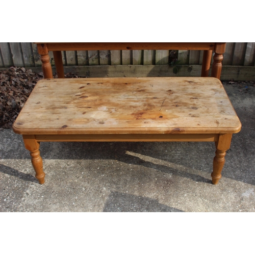 37 - 3 X PINE TABLES 
140 X 70 X 71CM