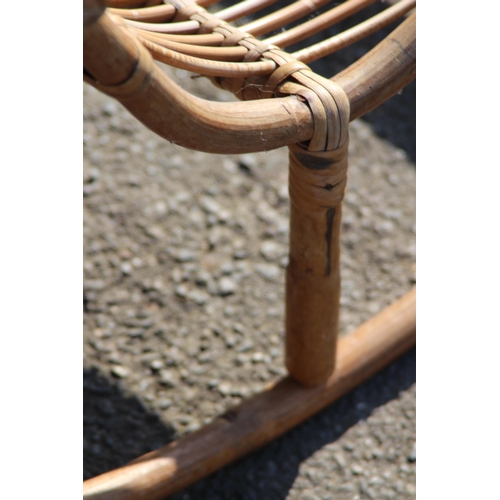 44 - VINTAGE CHILDS BAMBOO AND WICKER ROCKING CHAIR 
39 X 70 X 50CM