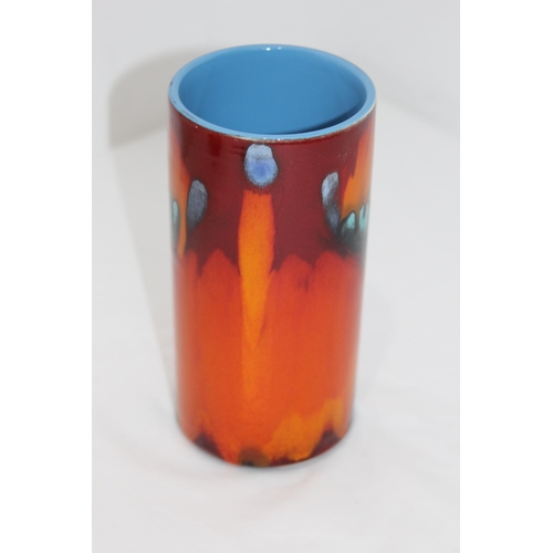 563 - POOLE POTTERY ODYSSEY CYLINDER VASE 
17CM