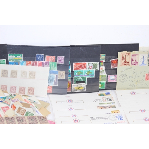 256 - BOX OF STAMPS AND FIRST DAY COVERS