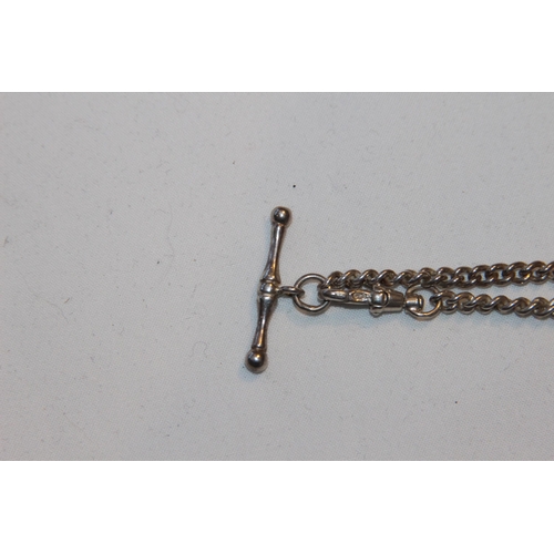 709 - WATCH CHAIN FORM SILVER BRACELET