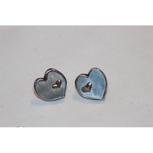 717 - FOUR PAIRS OF SILVER EARRINGS INCLUDING ONE PAIR SET WITH TURQUOISE