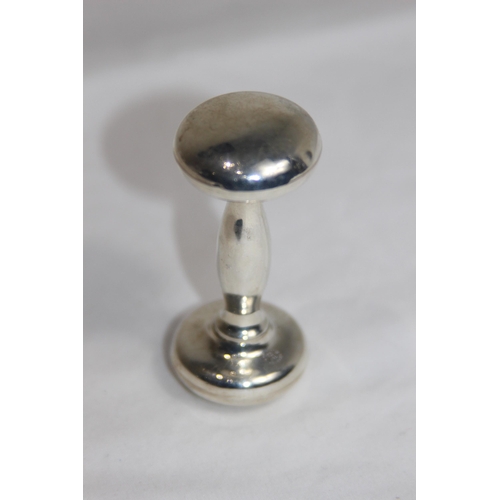 736 - SILVER BAR BELL BABY RATTLE BY WEBSTER