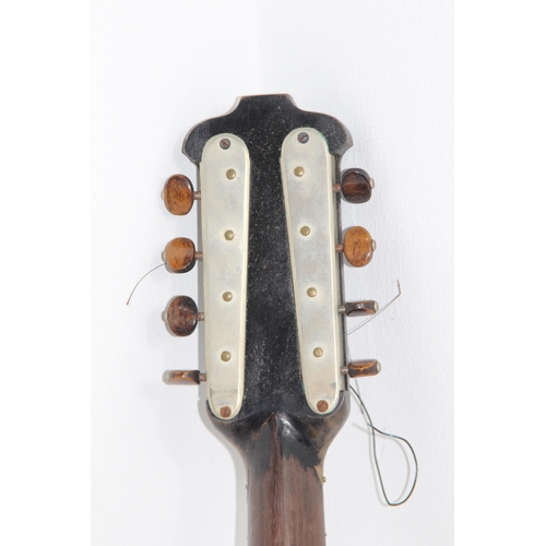 297 - CASED ITALIAN MANDOLIN STAMPED NAPOLI PRIVATIVA MODEL A - 1904 - SERIAL NO 12727 - INTERIOR LABEL CA... 