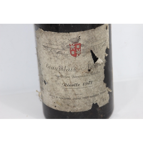 445 - 1981 JEROBOAM 3L BOTTLE OF BEAUJOLAIS PLUS 5 OTHERS