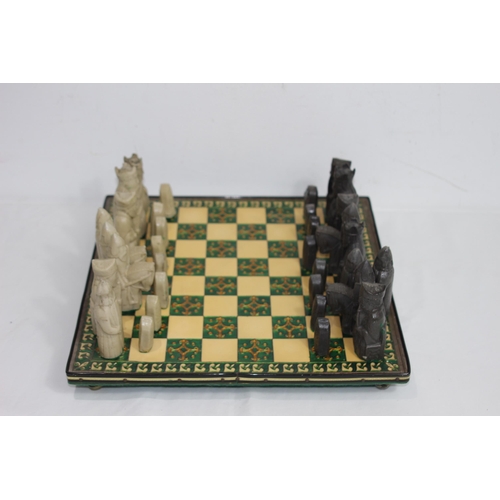 463 - CHESS BOARD AND PIECES