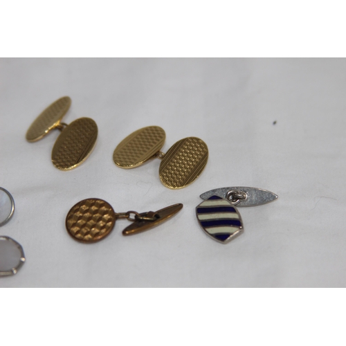 510 - QUANTITY OF MILITARY CUFFLINKS INCLUDING H.M.S JUPITER CUFFLINKS