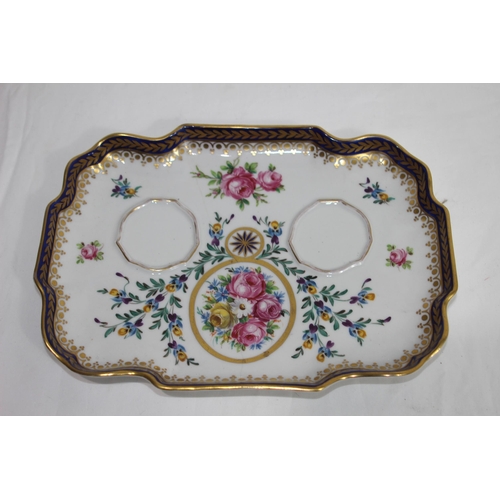 598 - DRESDON DRESSING TABLE TRAY AND POTS - A/F