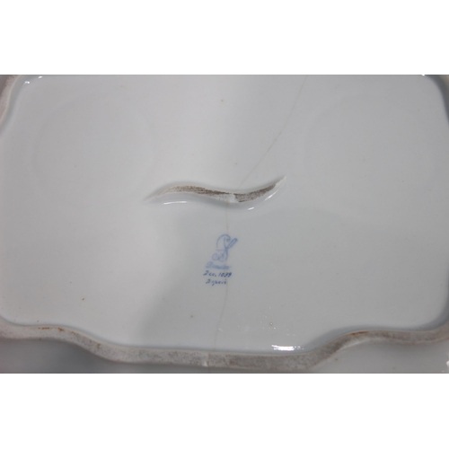 598 - DRESDON DRESSING TABLE TRAY AND POTS - A/F