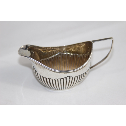 729 - SILVER DEMI REEDED CREAM JUG - BIRMINGHAM 1903