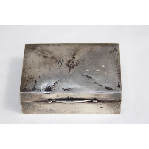 750 - SILVER TRINKET BOX - HENRY CLIFFORD DAVIS - BIRMINGHAM 1910