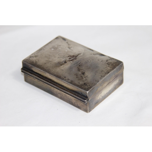 750 - SILVER TRINKET BOX - HENRY CLIFFORD DAVIS - BIRMINGHAM 1910