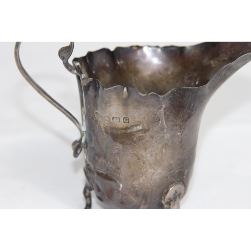 761 - HELMET FORM SILVER CREAM JUG - BIRMINGHAM 1931