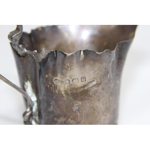 761 - HELMET FORM SILVER CREAM JUG - BIRMINGHAM 1931