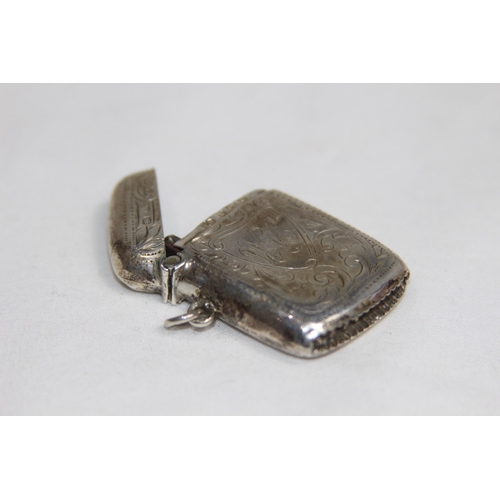 771 - SILVER BRIGHT-CUT VESTA CASE - BIRMINGHAM 1913