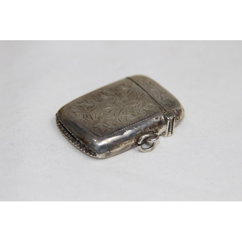 771 - SILVER BRIGHT-CUT VESTA CASE - BIRMINGHAM 1913