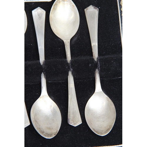 783 - CASED SET OF SIX SILVER SPOONS BY ASP CO - BIRMINGHAM 1971