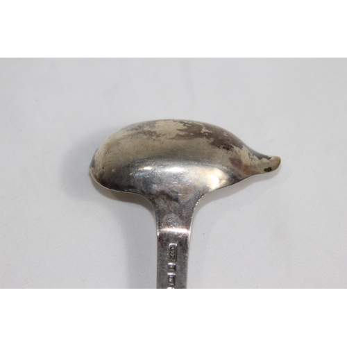 785 - ORNATE PIERCED HANDLED NORWEGIAN SILVER LIPPED SAUCE LADLE 830 GRADE