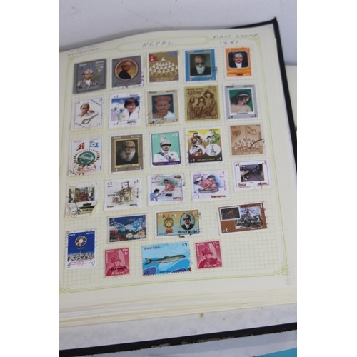 313 - 3 X A4 BINDERS WITH LARGE QUANTITY OF OF SHEETED POSTAGE STAMPS FROM VARIOUS COUNTRIES