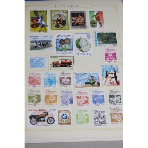 313 - 3 X A4 BINDERS WITH LARGE QUANTITY OF OF SHEETED POSTAGE STAMPS FROM VARIOUS COUNTRIES