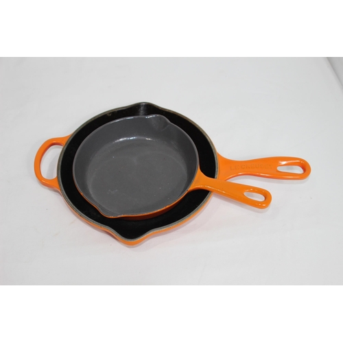 316 - 2 X LE CREUSET FRYING PANS