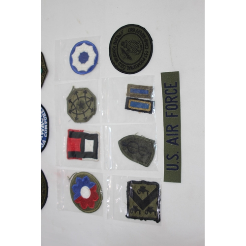 519 - QUANTITY OF MILITARY INTEREST - WOVEN US PATCHES INCLUDING WW2