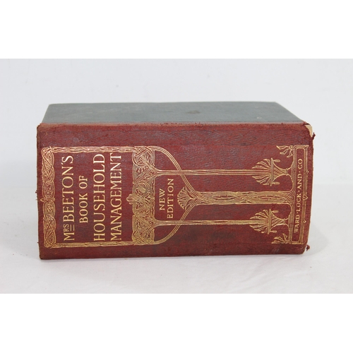 607 - ANTIQUE 1915 EDITION OF MRS BEETON'S BOOK OF HOUSEHOLD MANAGEMENT BY WARD LOCK AND CO