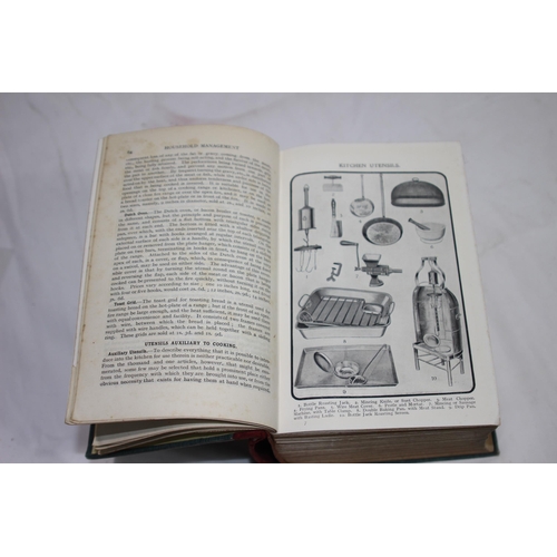 607 - ANTIQUE 1915 EDITION OF MRS BEETON'S BOOK OF HOUSEHOLD MANAGEMENT BY WARD LOCK AND CO