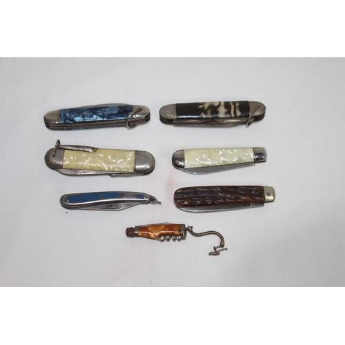 612 - QUANTITY OF PENKNIVES INCLUDING A WILLIAM RODGERS SERVED RICHARDS OF SHEFFIELD