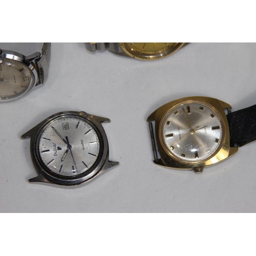 652 - SELECTION OF VINTAGE GENTS WRISTWATCHES INCLUDING TIMEX, GRUEN, BENRAS AND PAUL JOBIN OF SWITZERLAND