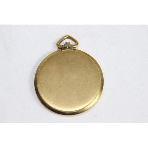 657 - GOLD PLATED SWISS MADE 17 JEWEL INCABLOC FULL HUNTER POCKET WATCH BY ARNEX