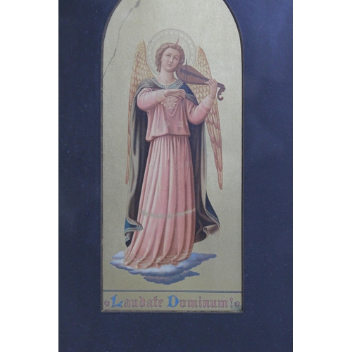 162 - EARLY 20TH CENTURY FRA ANGELICO PRINT - LAUDATE DOMINUM 
54 X 35CM