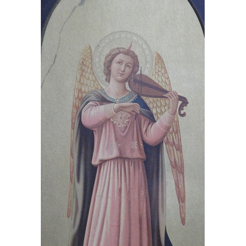 162 - EARLY 20TH CENTURY FRA ANGELICO PRINT - LAUDATE DOMINUM 
54 X 35CM