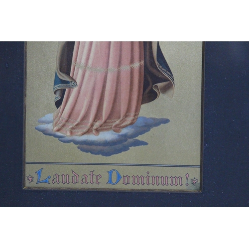 162 - EARLY 20TH CENTURY FRA ANGELICO PRINT - LAUDATE DOMINUM 
54 X 35CM