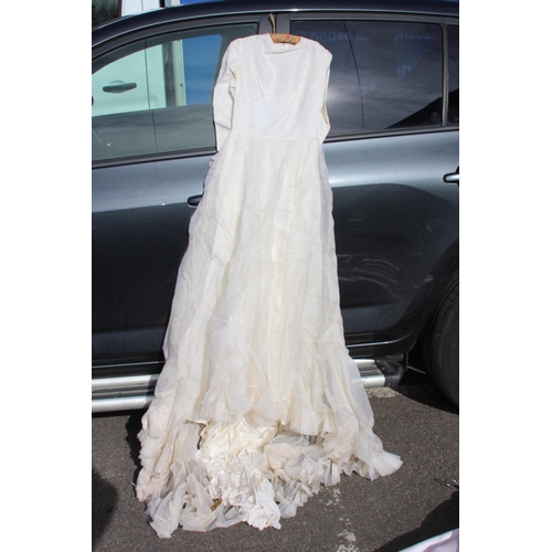 277 - ANTIQUE WEDDING DRESS ETC