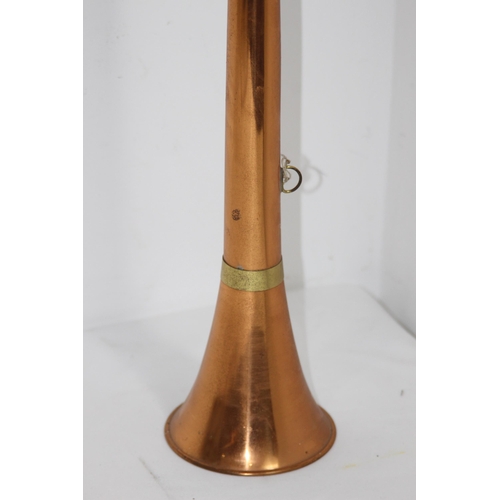 338 - ORNAMENTAL BRASS AND COPPER COACHING HORN