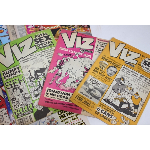 485 - QUANTITY OF VINTAGE MAGAZINE AND COMICS INCLUDING VIZ AND ASTERIX