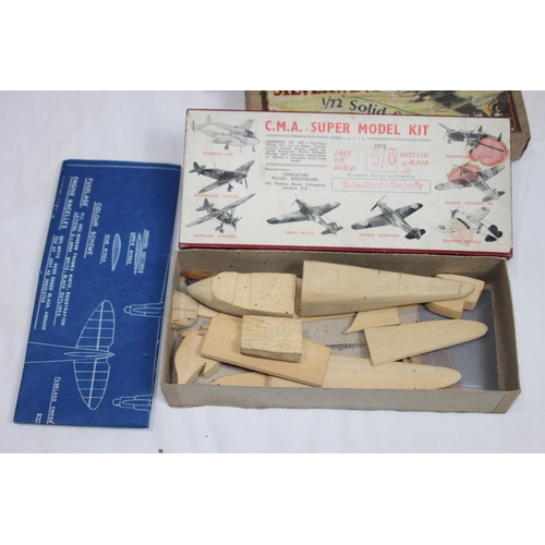 488 - QUANTITY OF VINTAGE MODEL AIRCRAFT KITS ETC