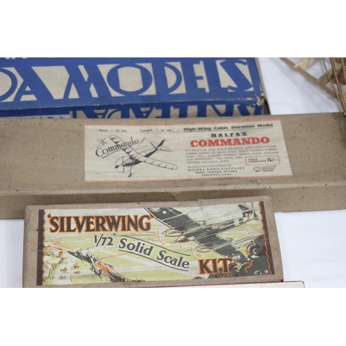 488 - QUANTITY OF VINTAGE MODEL AIRCRAFT KITS ETC