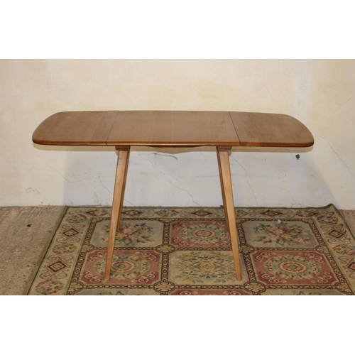 50 - ERCOL DROP LEAF PLANK TABLE 
138 X 74 X 72CM CLOSED 64CM